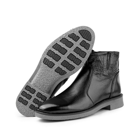 Ducavelli Men's Real Leather Boots - Black 