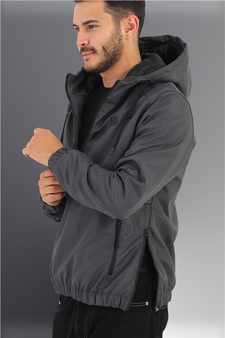 Men's Hooded Anorak Jacket DAN-300 - Anthracite #408830