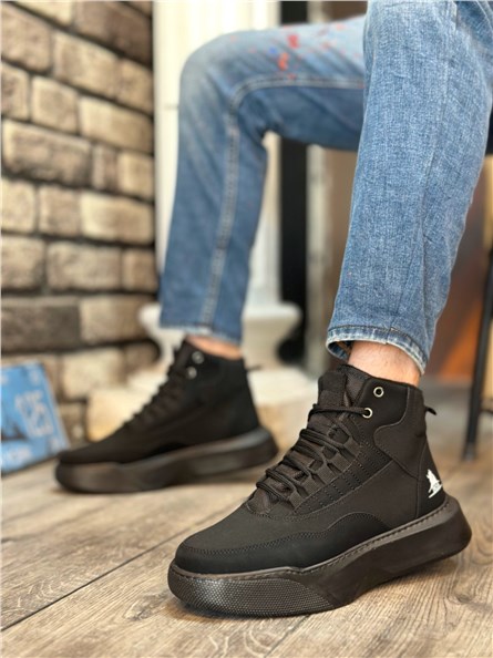 Men's Athletic Lace Up Boots BA0318 - Black #406426