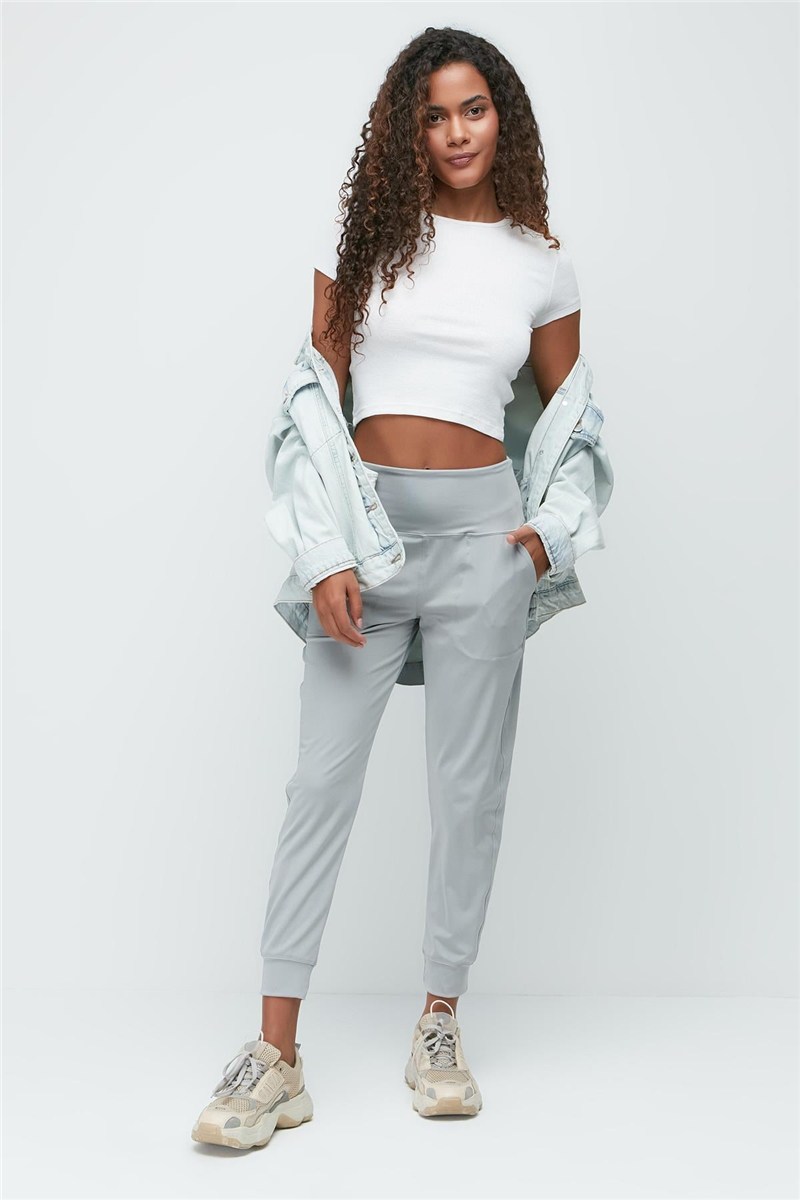 High Waist Cuffed Jogger Sweatpants 811  #451237
