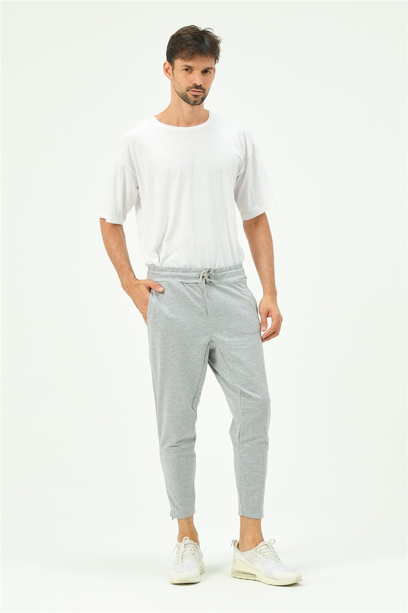 C&City Men Zippered Sweatpants with Back Pocket 782  #451084