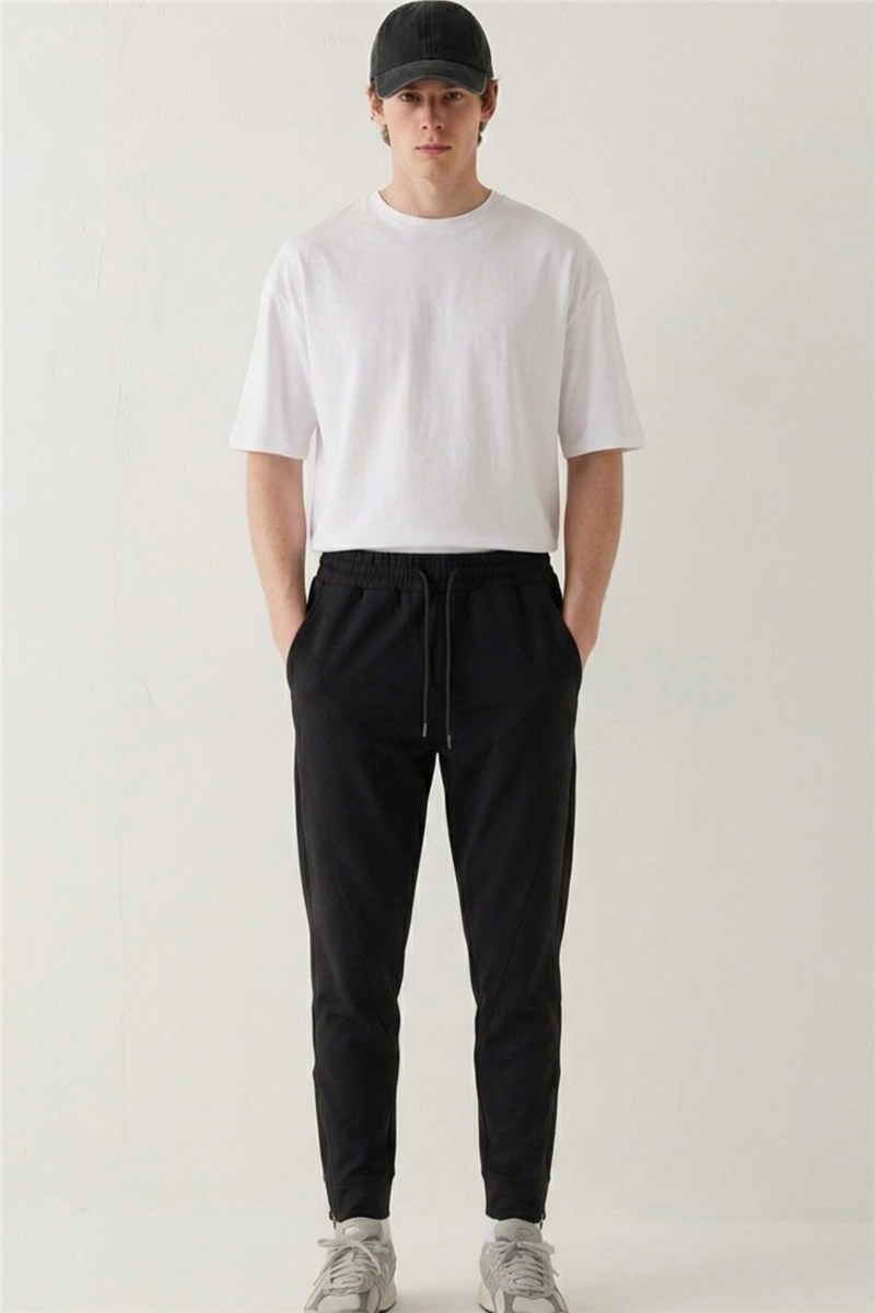 Men's Sweatpants with Elastic  and Zip-Up Closure 787  #452130